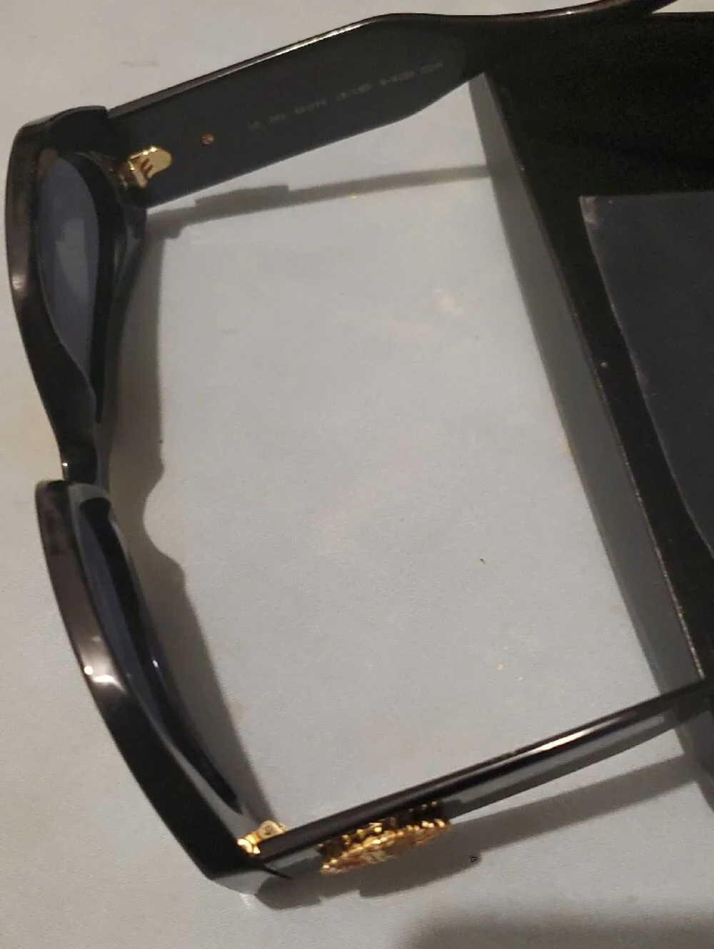 Versace Black Sunglasses with Gold Logo Case